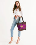 The Mud Flower  Canvas Zip Tote