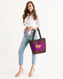 The Mud Flower  Canvas Zip Tote