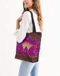 The Mud Flower  Canvas Zip Tote