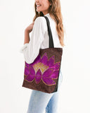 The Mud Flower  Canvas Zip Tote