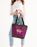 The Mud Flower  Canvas Zip Tote